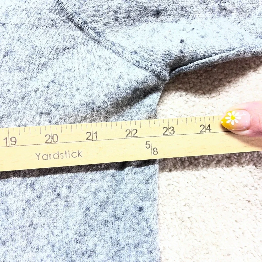 The North Face Quarter Zip Sweater Mens XL Gray Cotton Wool Blend Fleece Collar‎